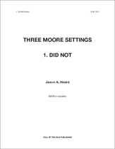 Did Not SATB choral sheet music cover